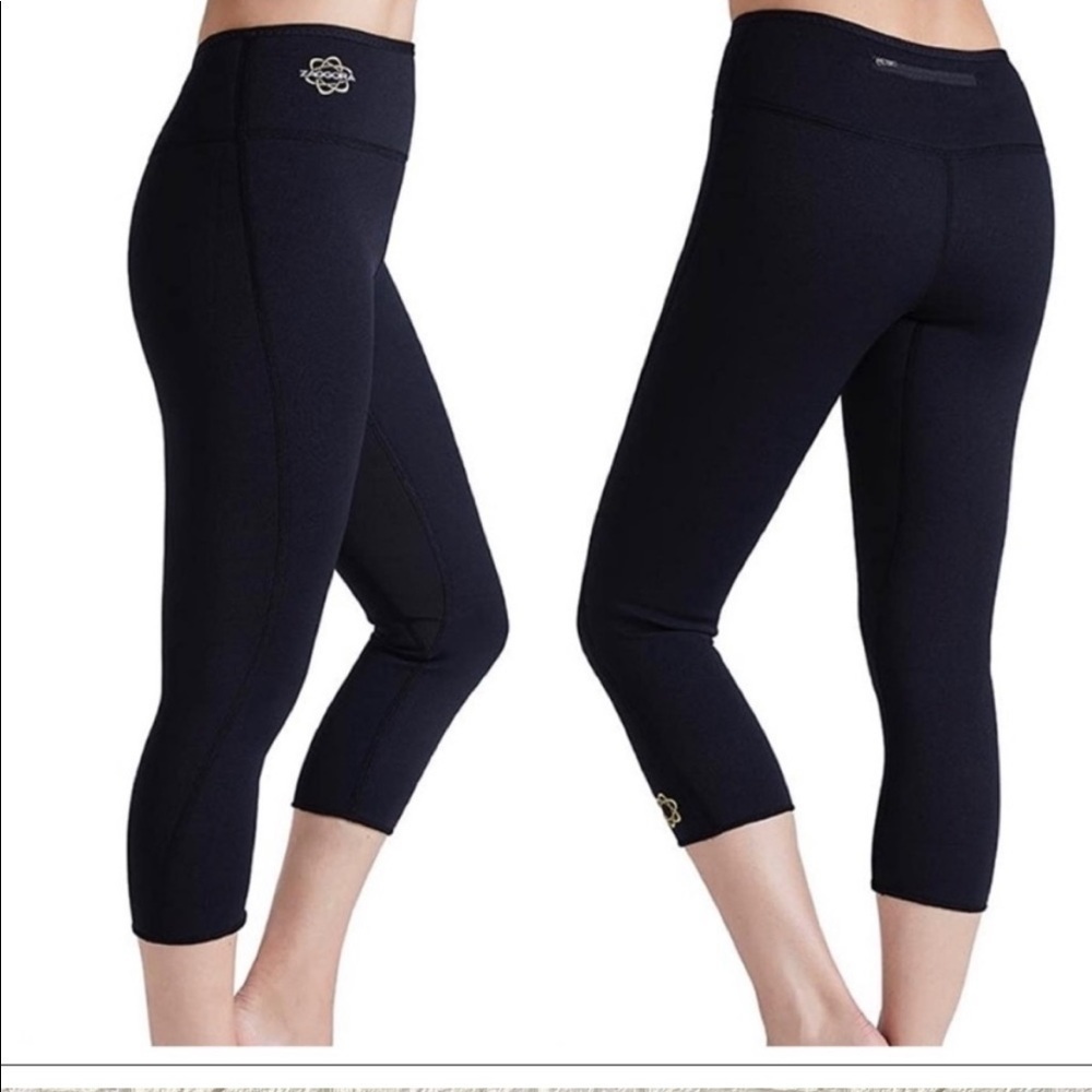 Zaggora black scuba neoprene leggings pants size L